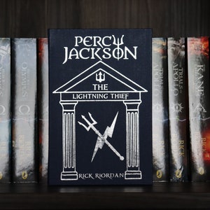 Percy Jackson and the Lightning Thief Rebound Book | Hand made, rebind cover, foil detailing, Percy Jackson Series