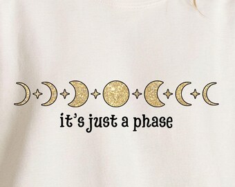 Moon Phase Png Svg, Celestial Stars Tshirt Design (Digital Download)