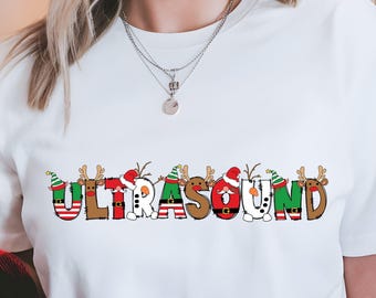 Disegno di maglietta natalizia per ultrasuoni in formato SVG PNG, design di maglietta natalizia alla moda per infermieri, vita amorosa per infermieri a Natale