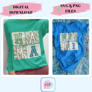 Mama Mini Png, Mama Mini Svg, Cute Retro Mama Varsity Png, Mama and Mini Shirts, Mama Png Sublimation Designs, Mama Mini Cut File