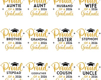 Proud Graduate 2026 SVG PNG Bundle (Digital Download)