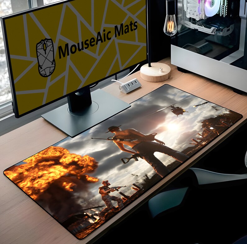 Rust Mouse Pad Large Desk Mat RGB Mousepad for Gaming LED Gift for