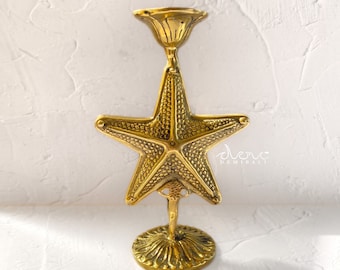 Star Candleholder made of brass; New Home Gift; Home Decor; Top Gift 2024; Mother's Day Gift; Aesthetic Home Decor; Classic Decoration