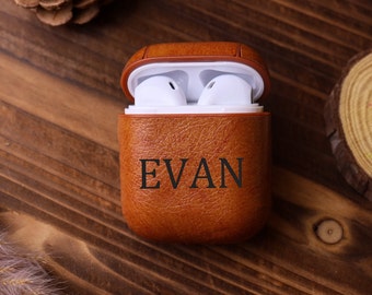 Personalised Apple Airpod Case / Airpod Case Protector / Handmade PU Leather / Customised Case / Airpod 1, 2 Generation