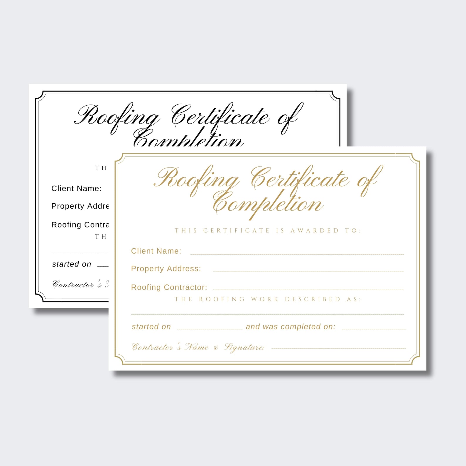 Image 2 for Roof Certification Template