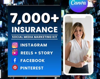 Insurance Social Media Kit: Editable Templates (Digital Download)