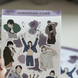 Jungkook kernstickervel | BTS| dagboek briefpapier| K-pop| plakboek