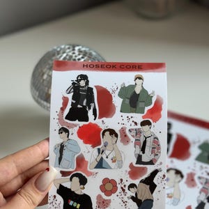 Feuille d'autocollants de base Hoseok | BTS| papeterie de journal| K-pop| scrapbooking