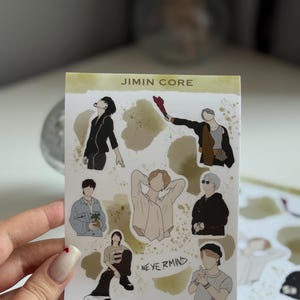Jimin kern stickervel | BTS| dagboek briefpapier| K-pop| plakboek