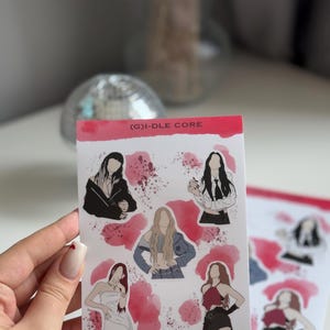 Feuille d'autocollants (G)I-dle| papeterie de journal| Groupe de filles K-pop | Scrapbooking