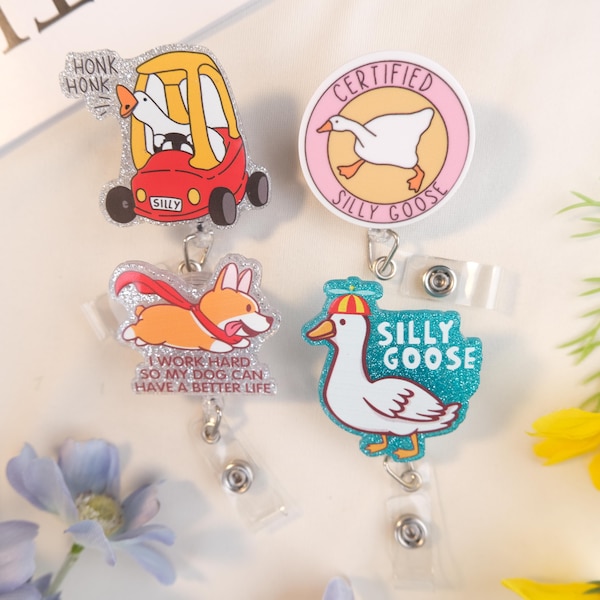 Funny Goose Nurse Badge Reel, Funny Nurse, Cute Medical Badge Clip, Funny Gift For RN, Nursing Student Gifts