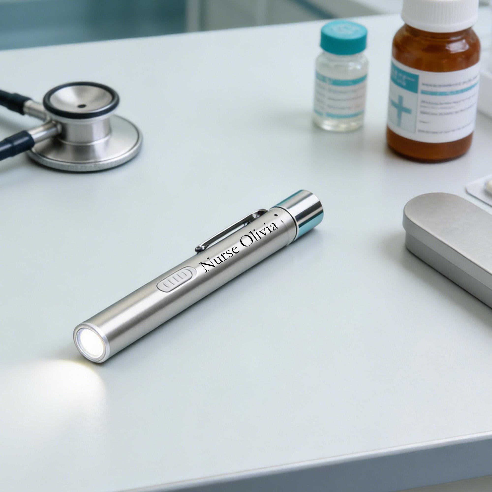 Personalized Medical Penlight Nurse Doctor Pocket Light Dual-color ...