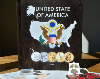United States Commemorative Coins Craft Album with 20 color Interleaves information sheets