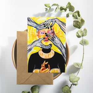 7 cartes postales artistiques, voeux illustrés uniques, parfaites pour cadeaux, décoration d'intérieur, papeterie, collectionneurs d'art, expressions créatives