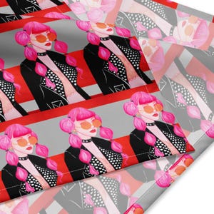 Anime Bandana, Japanische Kunst Maske Kopftuch, Gothic Streetwear Gesichtsmaske für Cosplay & Urban Fashion