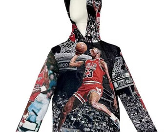 Sudadera con capucha personalizada con tapiz - Michael Jordan vintage