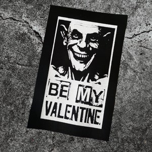 VAlENTINE HORROR custom silk screen patch, patch for denim, patch for leather, handcrafted patch zdjęcie 2