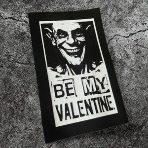 VAlENTINE HORROR custom silk screen patch, patch for denim, patch for leather, handcrafted patch zdjęcie 3