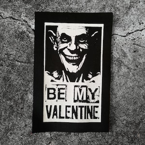 VAlENTINE HORROR custom silk screen patch, patch for denim, patch for leather, handcrafted patch zdjęcie 1