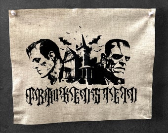 FRANKENSTEIN custom silk screen backpatch, patch for denim, patch for leather, handcrafted patch