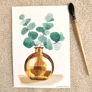 Vaso. Acquerello originale (no stampa) 15x21cm