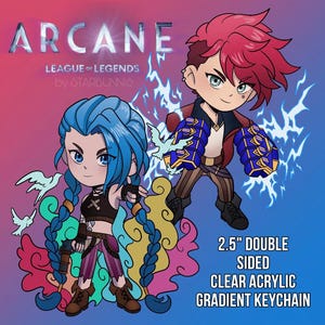 ARCANE - JINX & VI 2.5” Double Sided Acrylic Keychain
