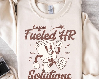 Benutzerdefinierte lustige HR Kaffee-Liebhaber-Hemd Geschenk Hr-Manager-T-Shirt Ressourcen HR-Schulung T-Shirt Ressourcen-Direktor Retro Hr Tshirts Gegenwart Abteilung