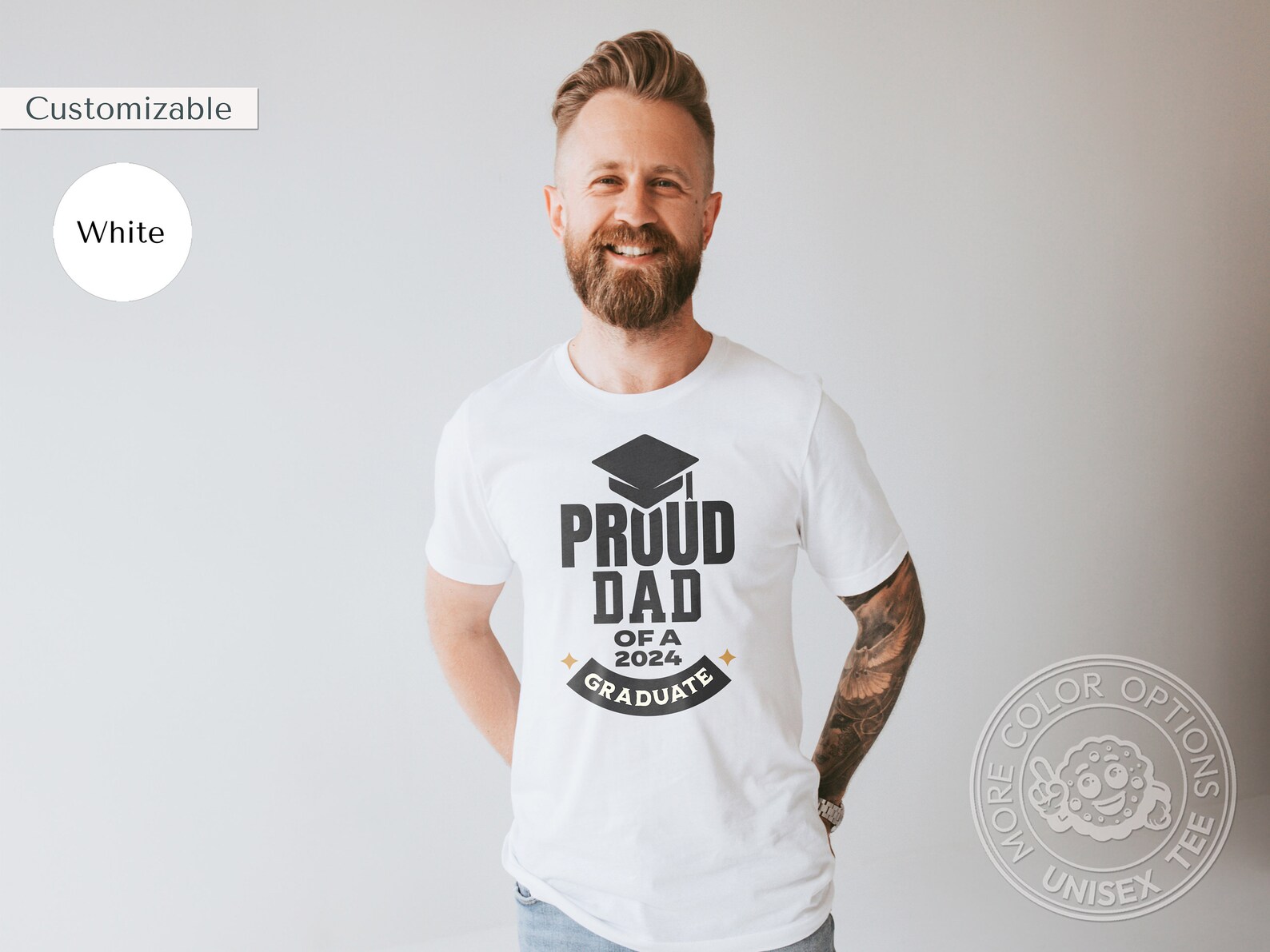 Personalized Proud Graduate Dad T-shirt 2024 Graduation T Shirt Gift ...