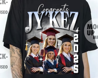 Personalized Graduation T-Shirt PNG: Custom Photo, Senior Mom Gift (Digital Download)