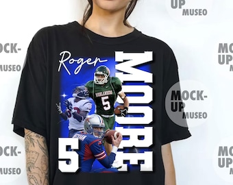 Personalized Football Player PNG: Custom T-Shirt Design (Digital Download)