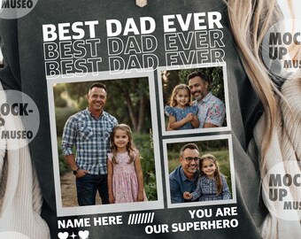 Passen Sie den besten Vater aller Zeiten PNG an, benutzerdefiniertes Dad-Hemd, personalisiertes Grafikfoto, Familien-Bootleg-Grafik Png, Vatertagsgeschenk, einzigartiges Geschenk für Vater