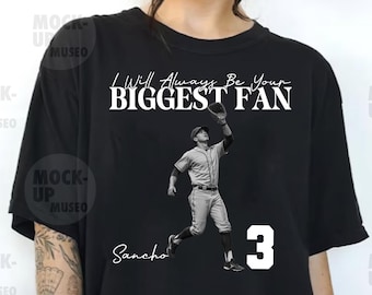 Custom Baseball Biggest Fan PNG, Personalized Baseball Support Shirt Design with Player Name and Jersey Number, High Resolution Printable