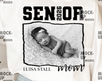 Personalized Senior Mom PNG, Personalized Senior 2026 Family Design, Custom Name and Last Name, Senior Mom Shirt PNG (Digital Download)