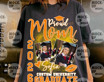 Personalized Graduation PNG, Custom Proud Mom Shirt Design, Custom University Graduate Shirt PNG (Digital Download)