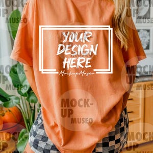 CC1717 Melon Mockup, CC1717 Mockup, Melon Mockup, Orange T-Shirt Mockup, Tee Mockup, High-Quality Trendy Mockup, Model Mockup