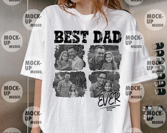 Personalized Dad Photo Collage PNG, Custom Dad Shirt Design (Digital File)