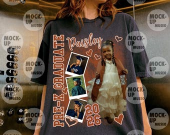 Preschool Graduation PNG Design, Custom Pre-K Graduate Shirt, Personalized Kids Graduation 2027 Photo Design (Digital Download)