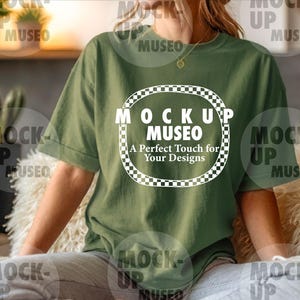 CC1717 Moss Mockup, CC1717 Green T-Shirt Mockup, C1717 Moss Crewneck T-Shirt Mockup, High-Quality Mockup, Graphic Tee Mockup, Trend Mockup