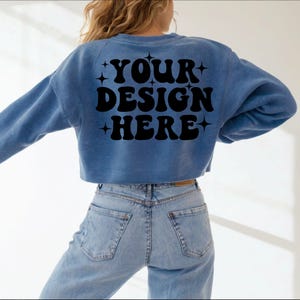 MOCKUP, Blue Jean Long Color Mockup, Blue Jean Hoodie Mockup, Natural Mockup, Pink T-Shirt Mockup, Blue Jean Sweatshirt, Long Sleeved Mockup