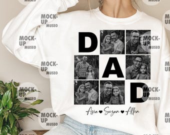 Custom Dad Photo Collage PNG: Personalized Father Shirt Design, Dad Gift Png, Grandpa Gift Png (Digital File)