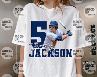 Personalized Softball Player PNG: Custom Photo & Jersey Design (Digital Download)