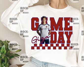 Personalized Soccer Player Game Day Design: Custom Photo PNG (Digital Download)