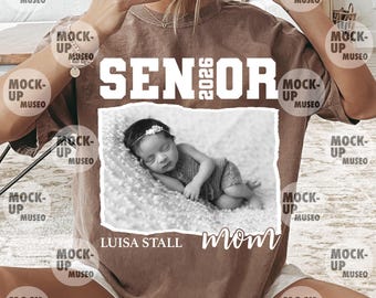 Senior Photo PNG, Personalized Senior 2026 Family Design, Custom Name and Last Name, Senior Mom Shirt PNG (Digital Download)