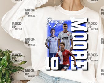 Personalized Soccer Player PNG: Custom T-Shirt Design (Digital Download)