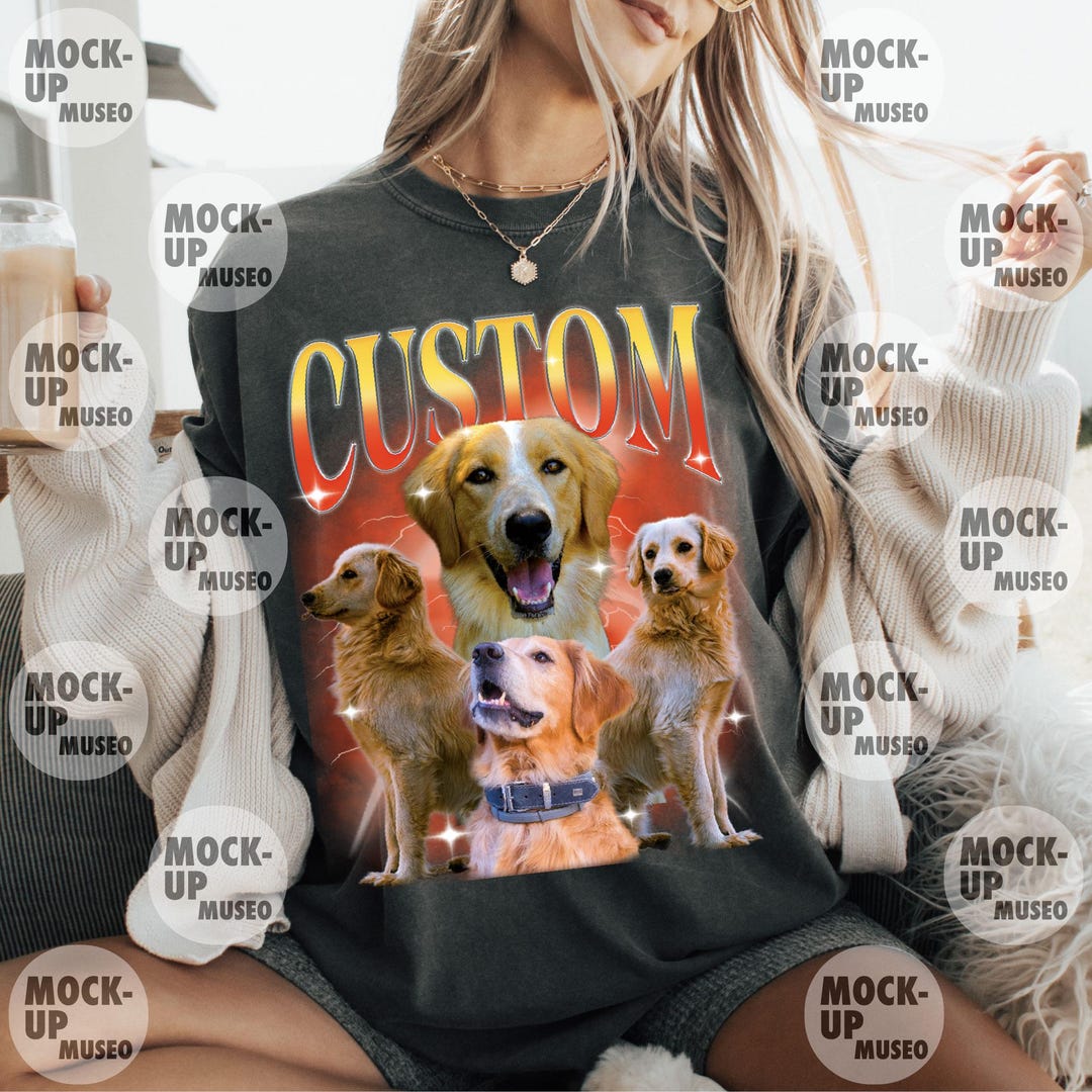 Custom Dog Shirt PNG: Personalized Pet Bootleg Design (digital Download ...