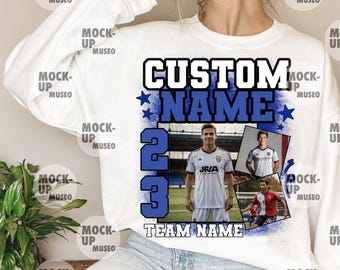 Custom Soccer PNG: Personalized Player Photo Design (Digital Download)