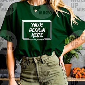 Forest Green T-Shirt Mockup: Gildan 5000 (Digital Download)