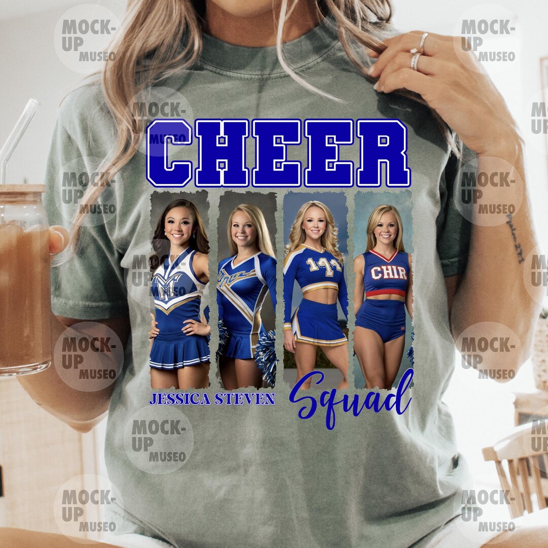Personalized Cheer Squad T-shirt PNG: Custom Photo Cheer Squad (digital ...