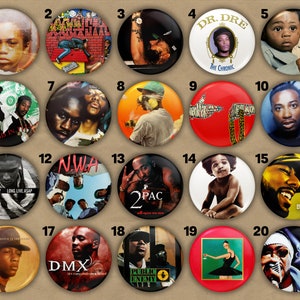 Music Album Cover Badges, Pins Buttons, Magnetic Buttons/Hip Hop, Rap Music, Golden Era/High Quality/Fast delivery/5 Sizes Available