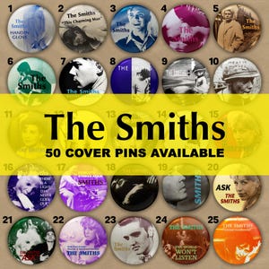 The Smiths Album Cover Pins – 80s Indie Rock Buttons, Morrissey Fan Memorabilia